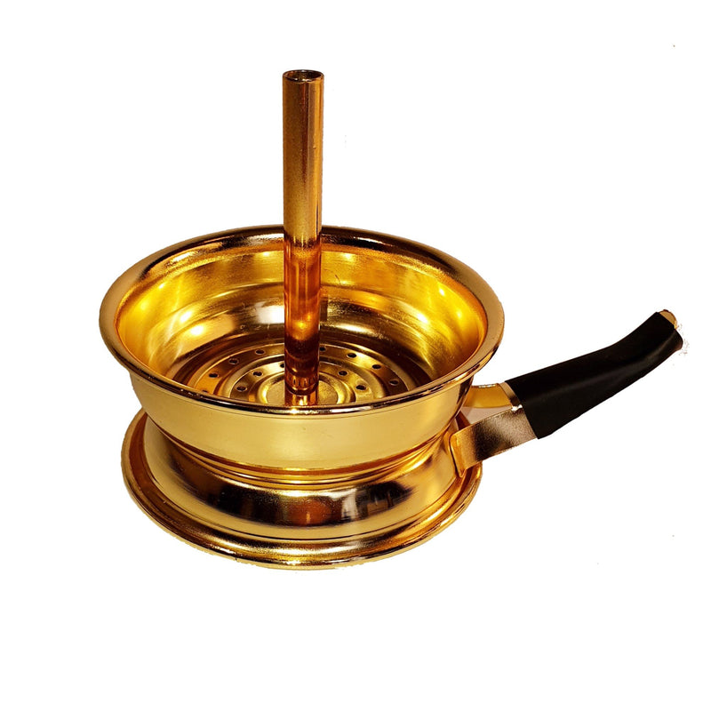 Gold Chimney Charcoal Holder (Incl. Handle) | Shisha On Demand